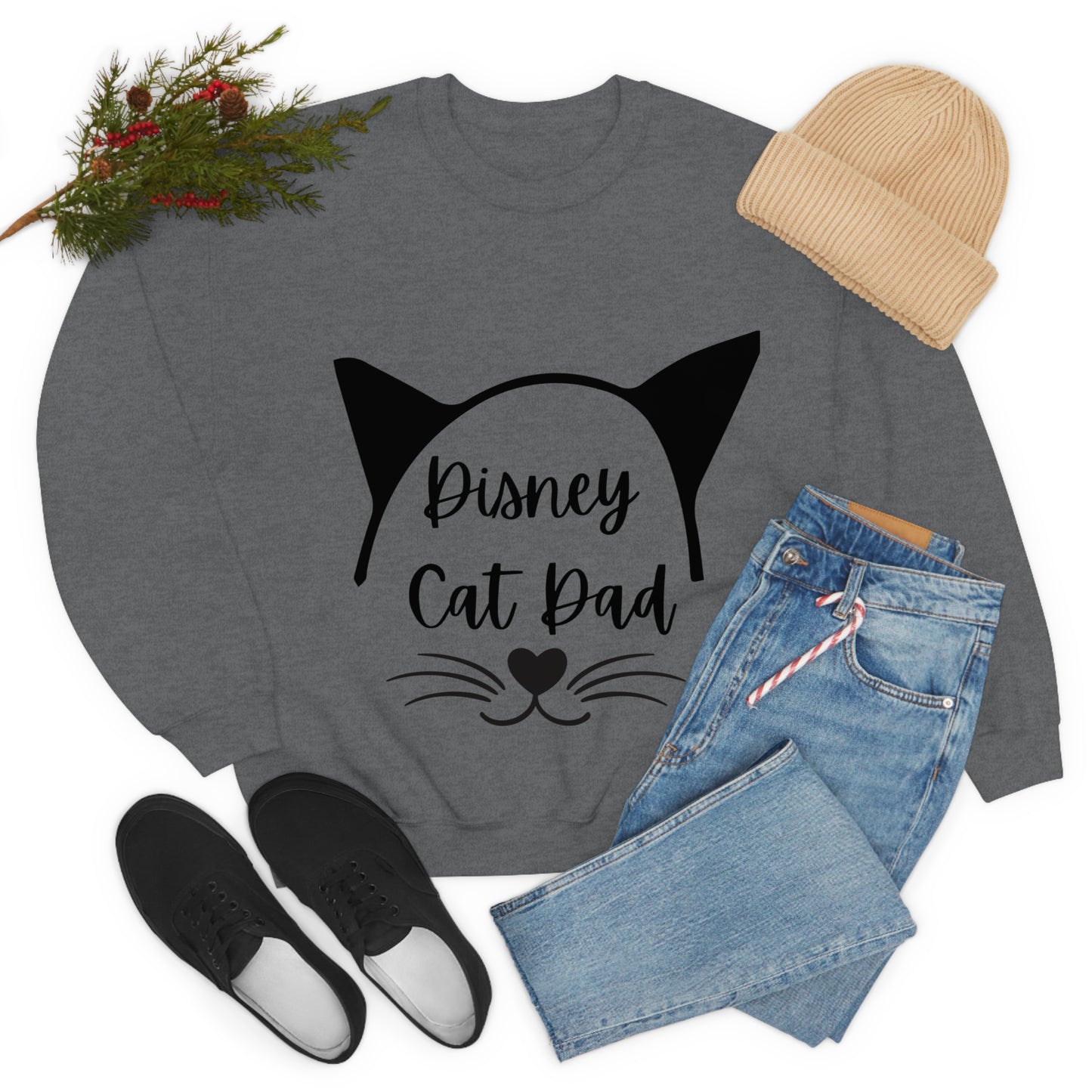 Disney Cat Dad Unisex Heavy Blend™ Crewneck Sweatshirt