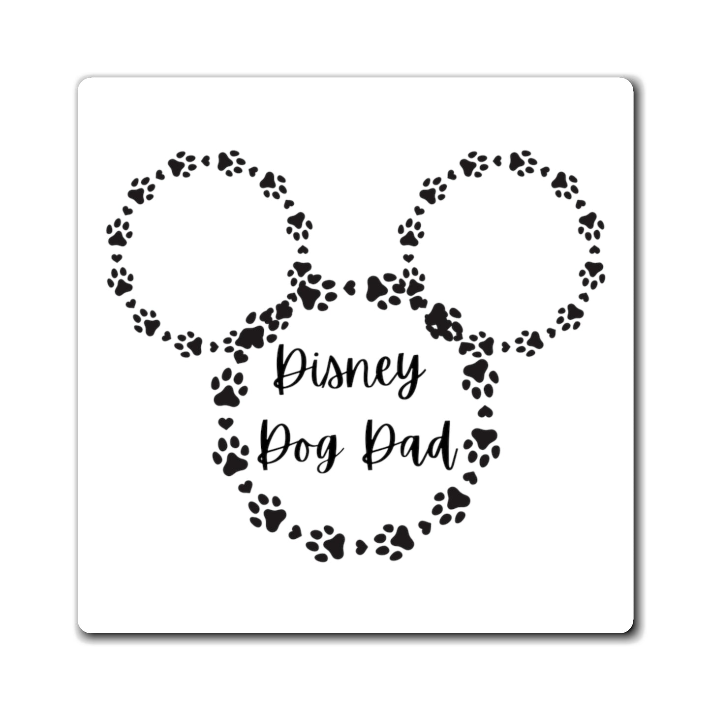 Disney Dog Dad Square Magnets