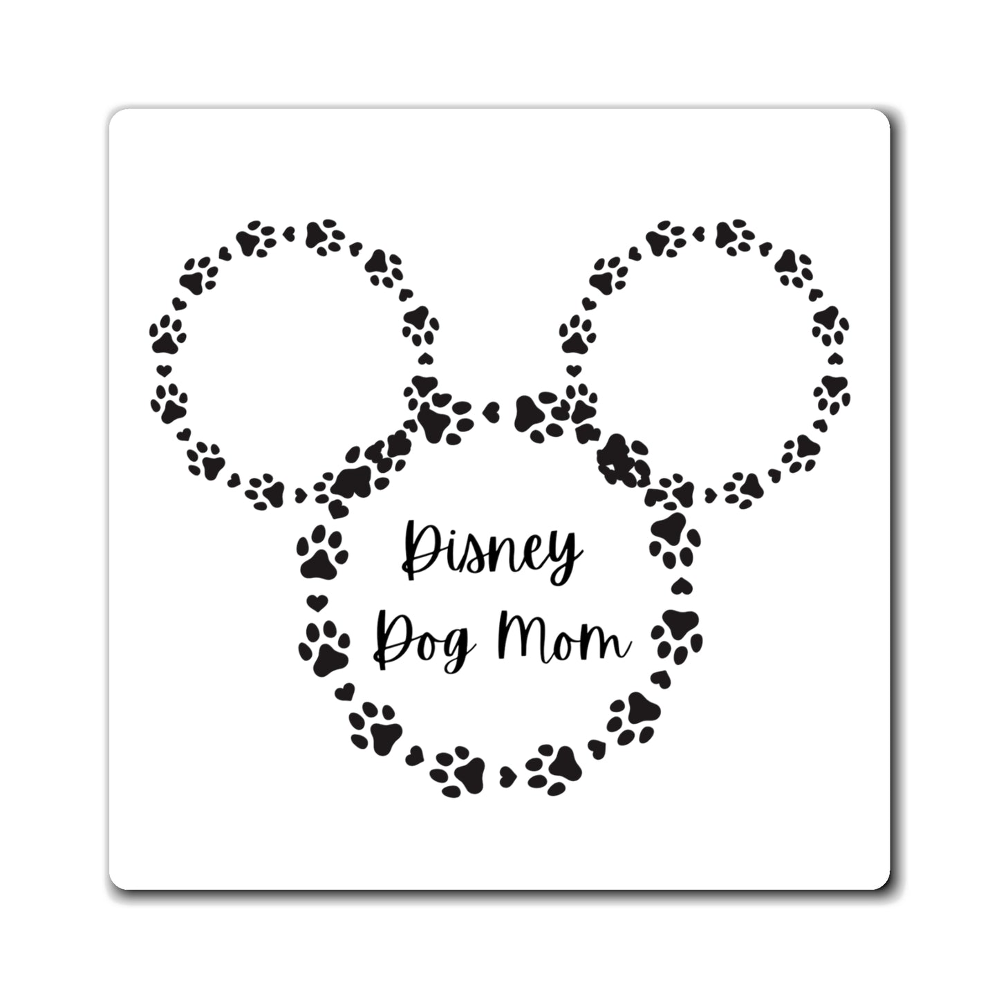 Disney Dog Mom Square Magnets