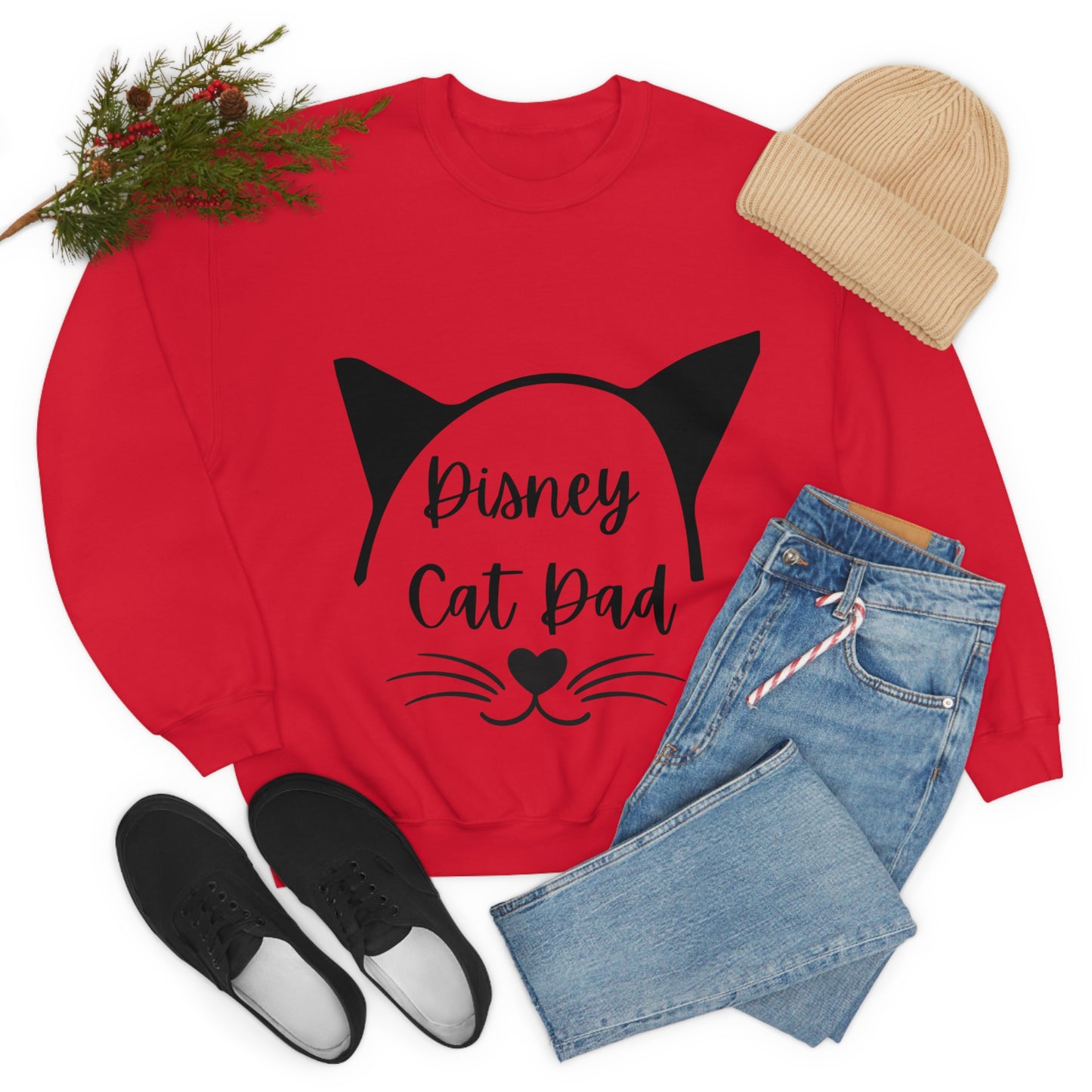 Disney Cat Dad Unisex Heavy Blend™ Crewneck Sweatshirt