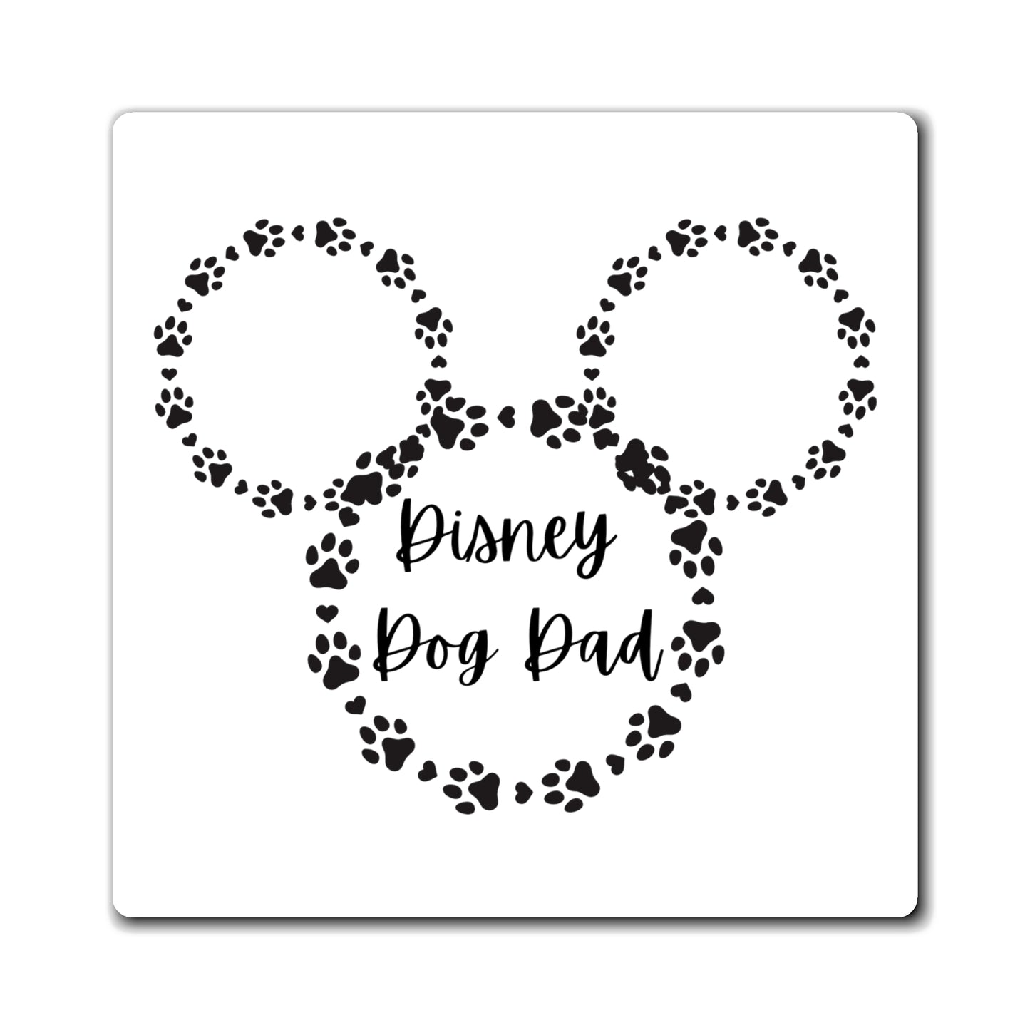 Disney Dog Dad Square Magnets