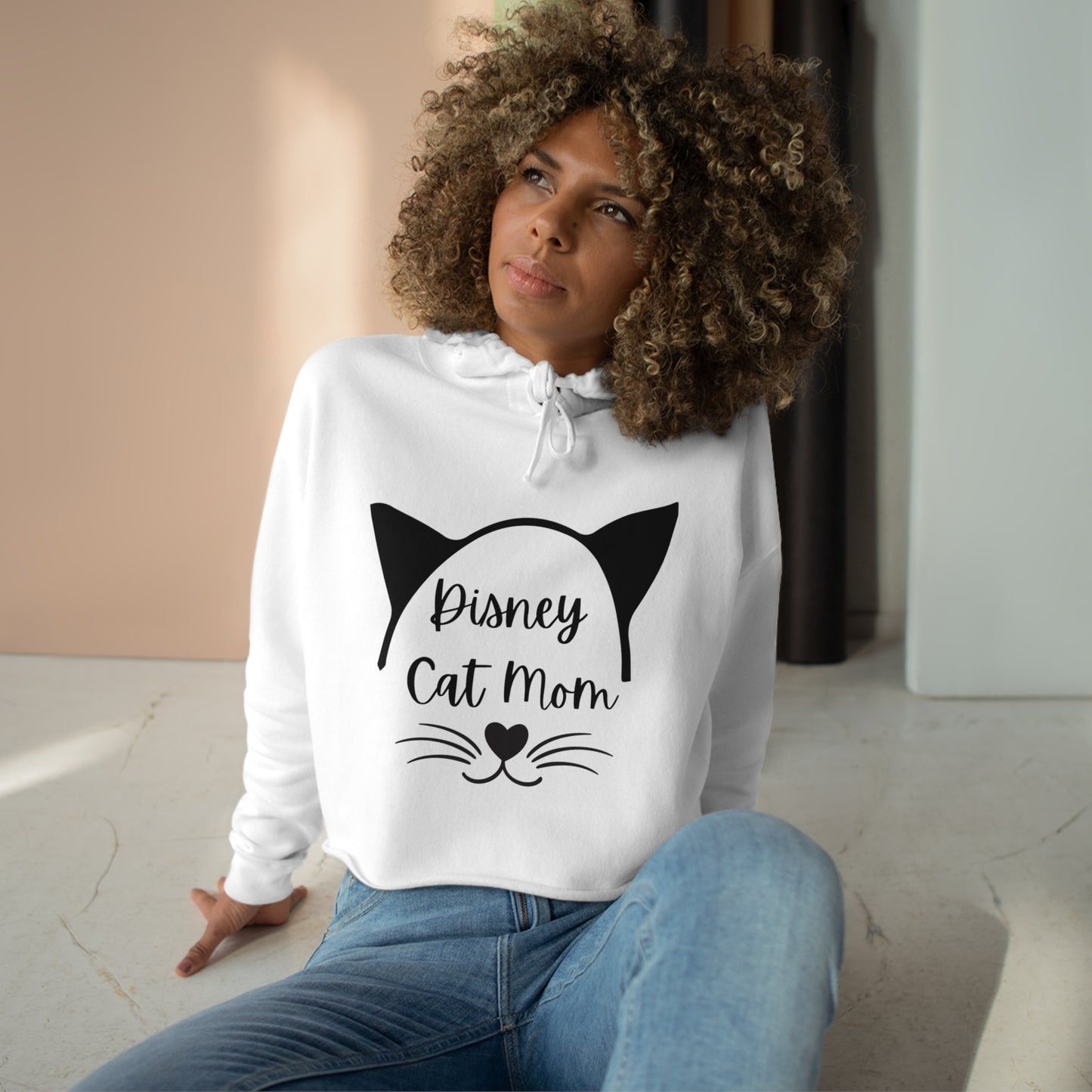 Disney Cat Mom Crop Hoodie