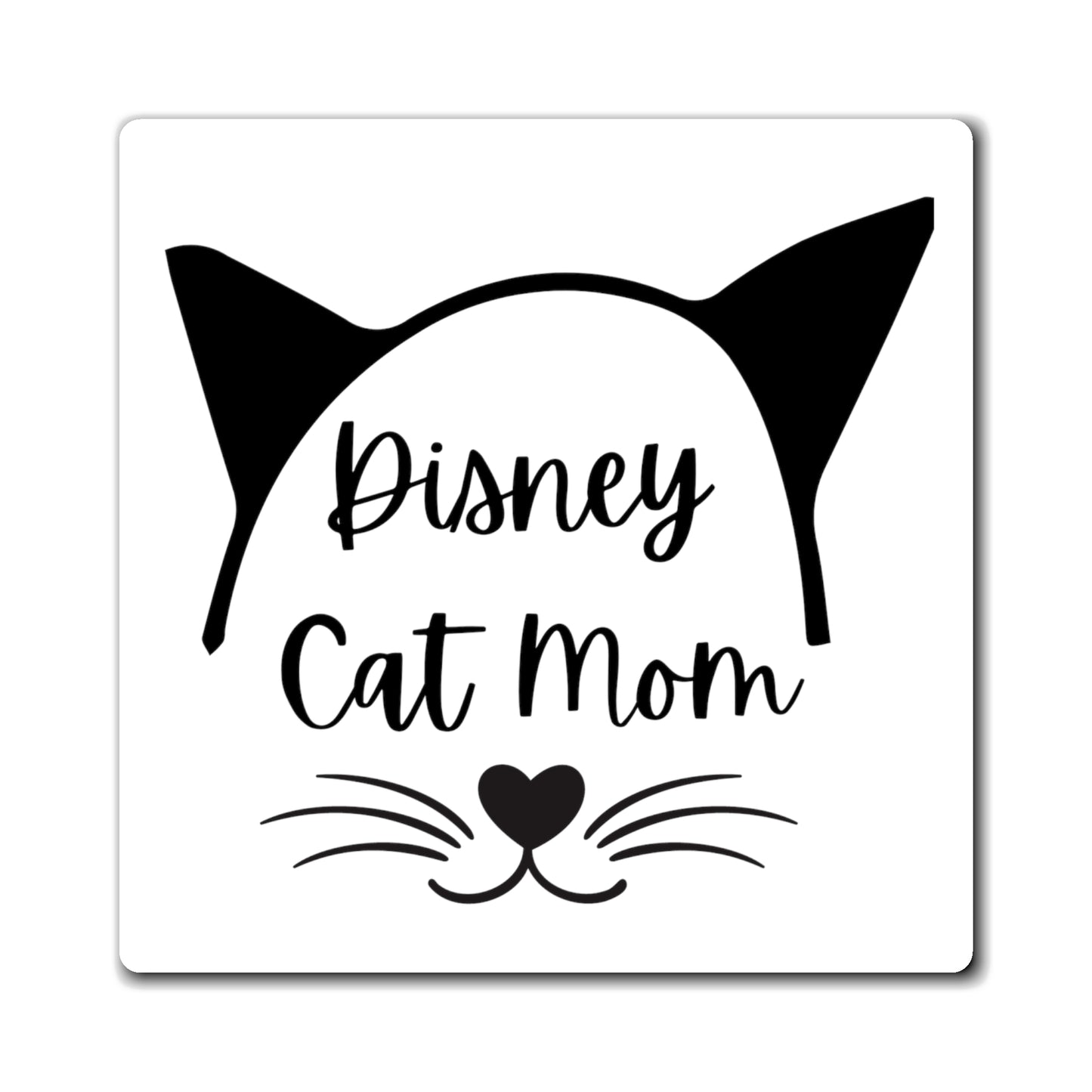 Disney Cat Mom Square Magnets
