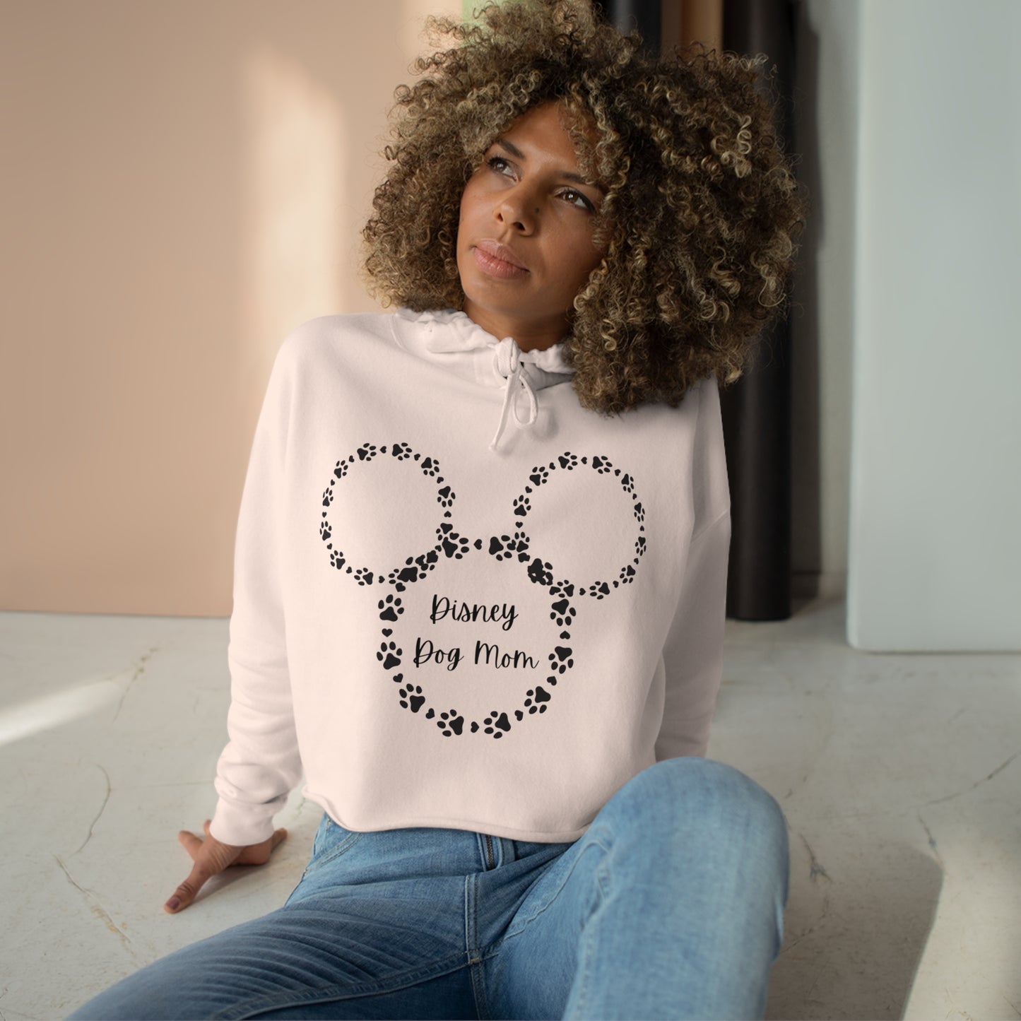 Disney Dog Mom Crop Hoodie