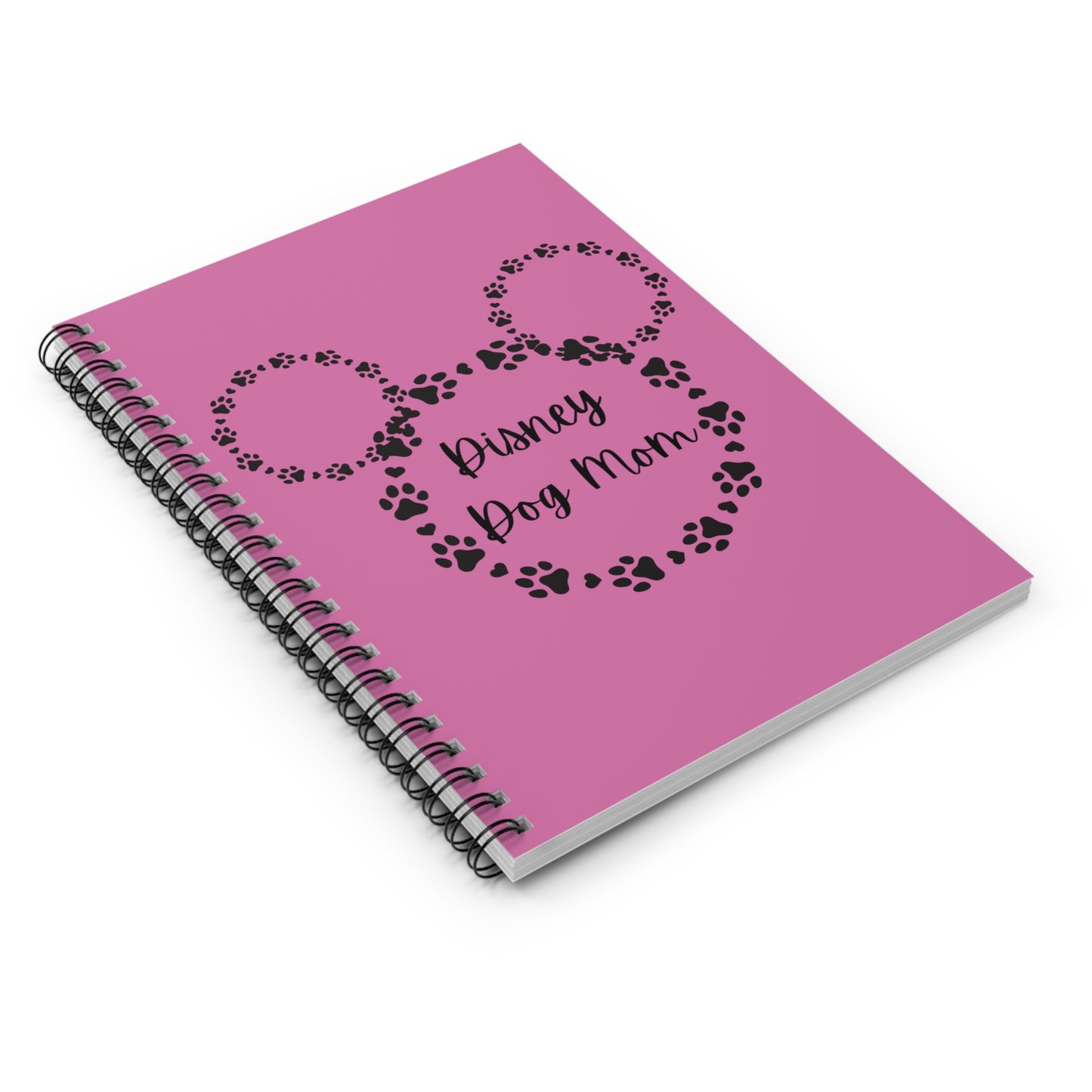Pink Disney Dog Mom Spiral Notebook - Ruled Line