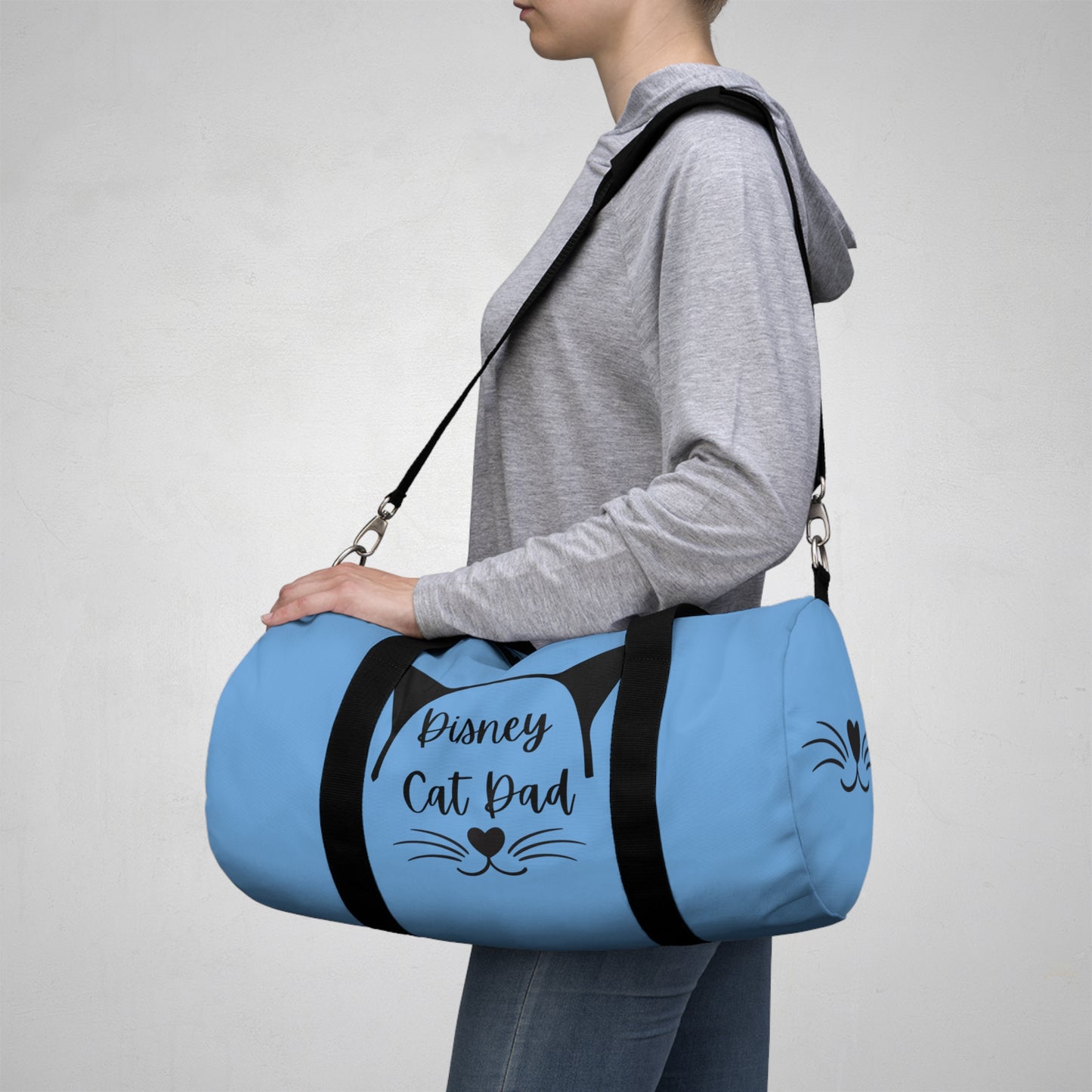 Light Blue Disney Cat Dad Duffel Bag