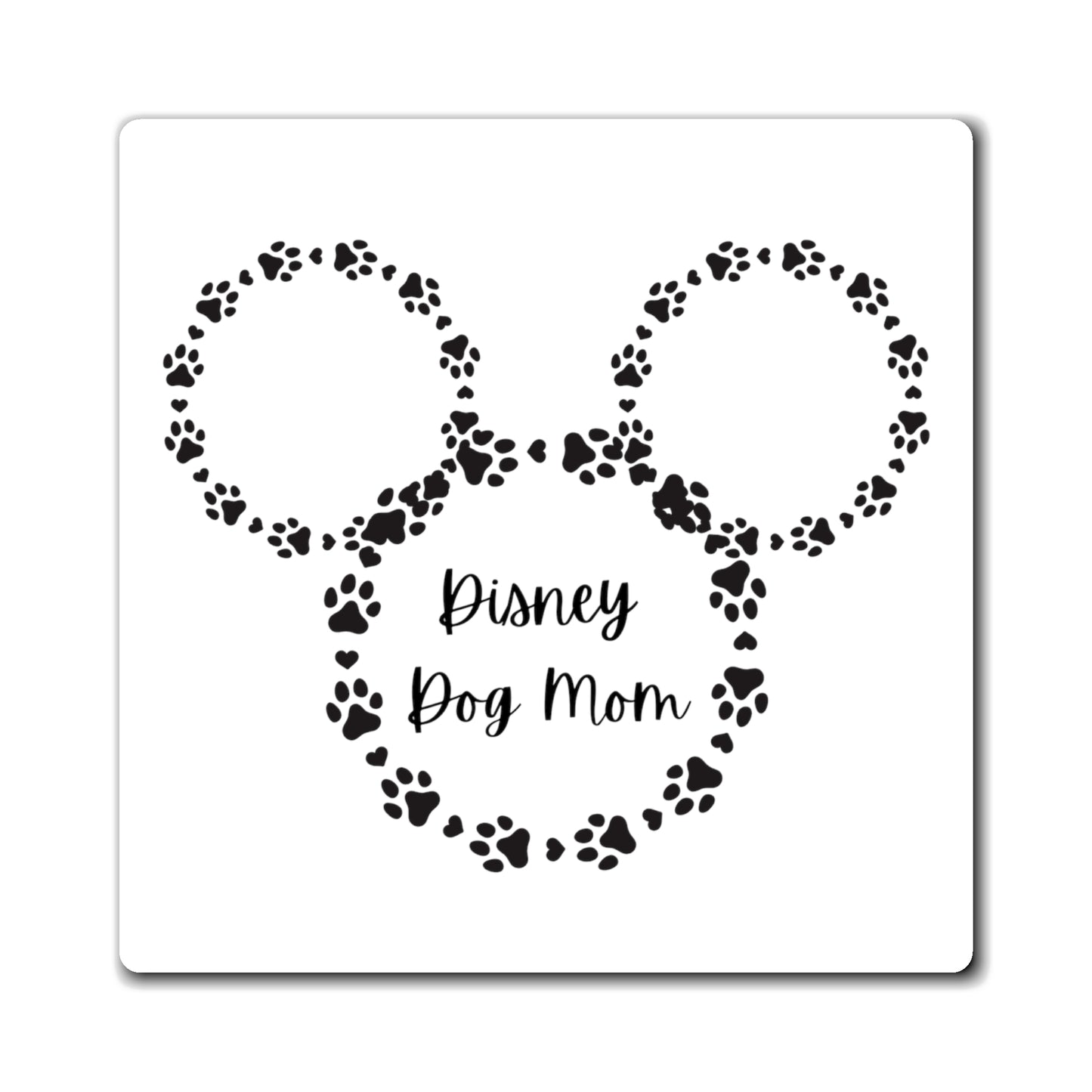 Disney Dog Mom Square Magnets