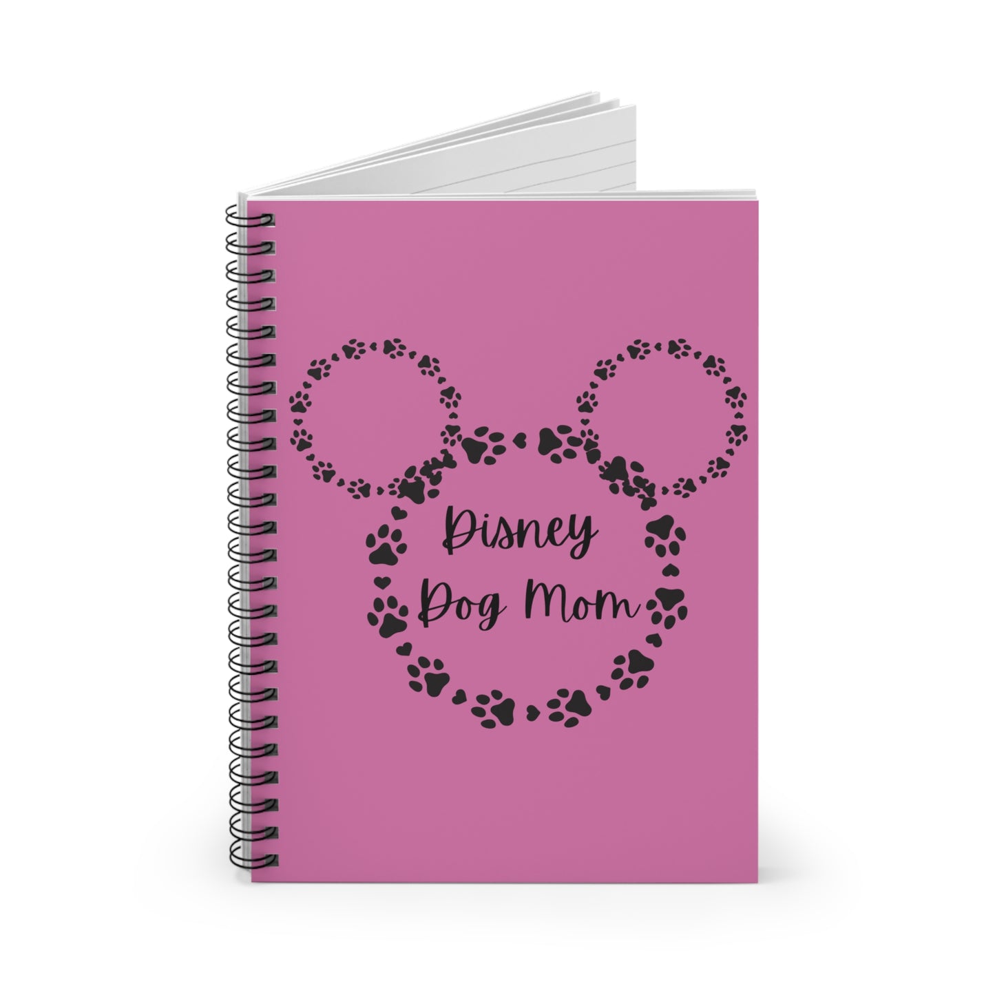 Pink Disney Dog Mom Spiral Notebook - Ruled Line