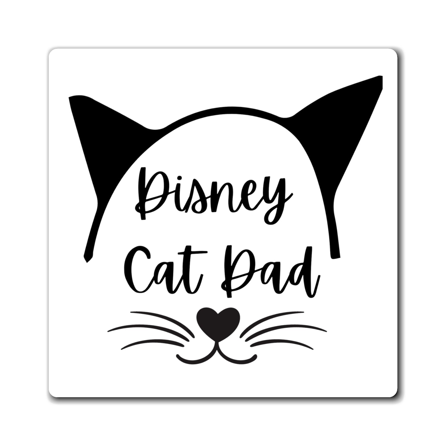 Disney Cat Dad Square Magnets