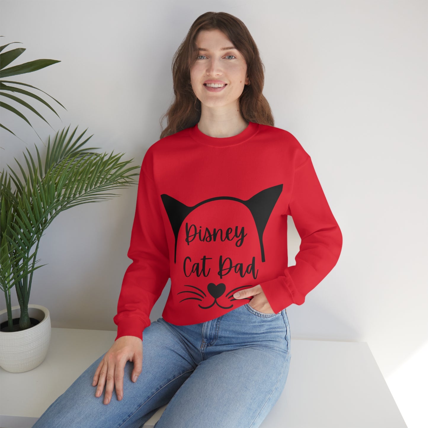 Disney Cat Dad Unisex Heavy Blend™ Crewneck Sweatshirt