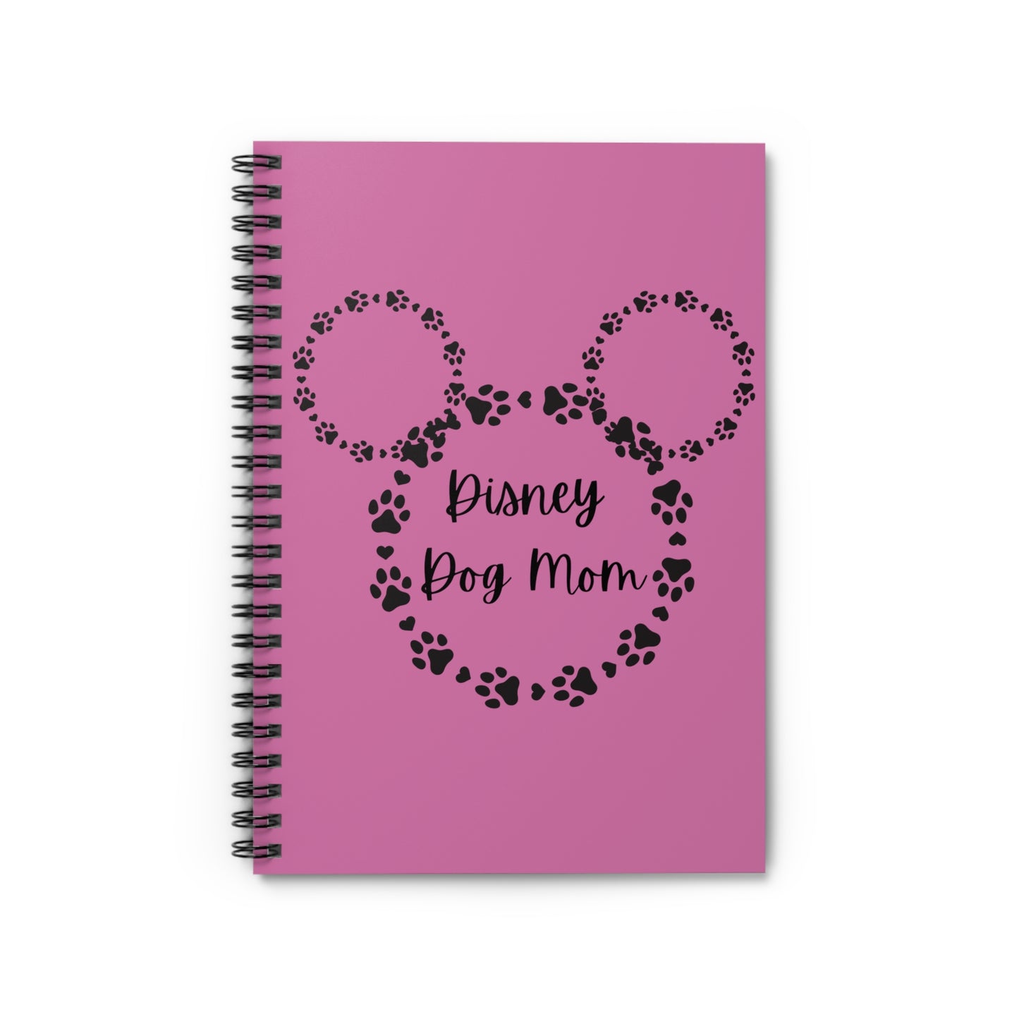 Pink Disney Dog Mom Spiral Notebook - Ruled Line
