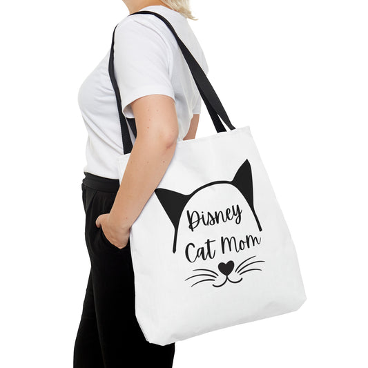 White Disney Cat Mom Tote Bag (AOP)