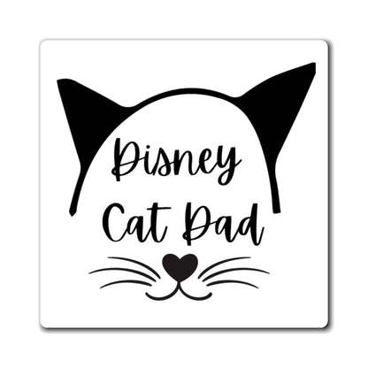 Disney Cat Dad Square Magnets
