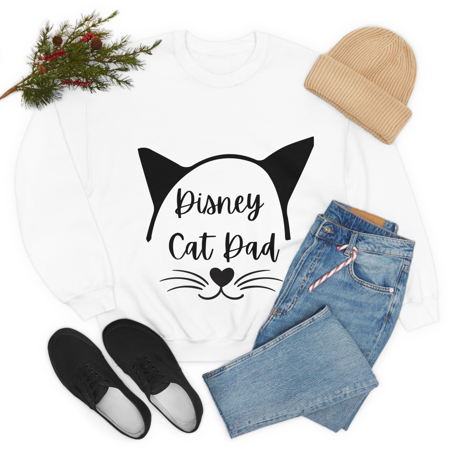 Disney Cat Dad Unisex Heavy Blend™ Crewneck Sweatshirt