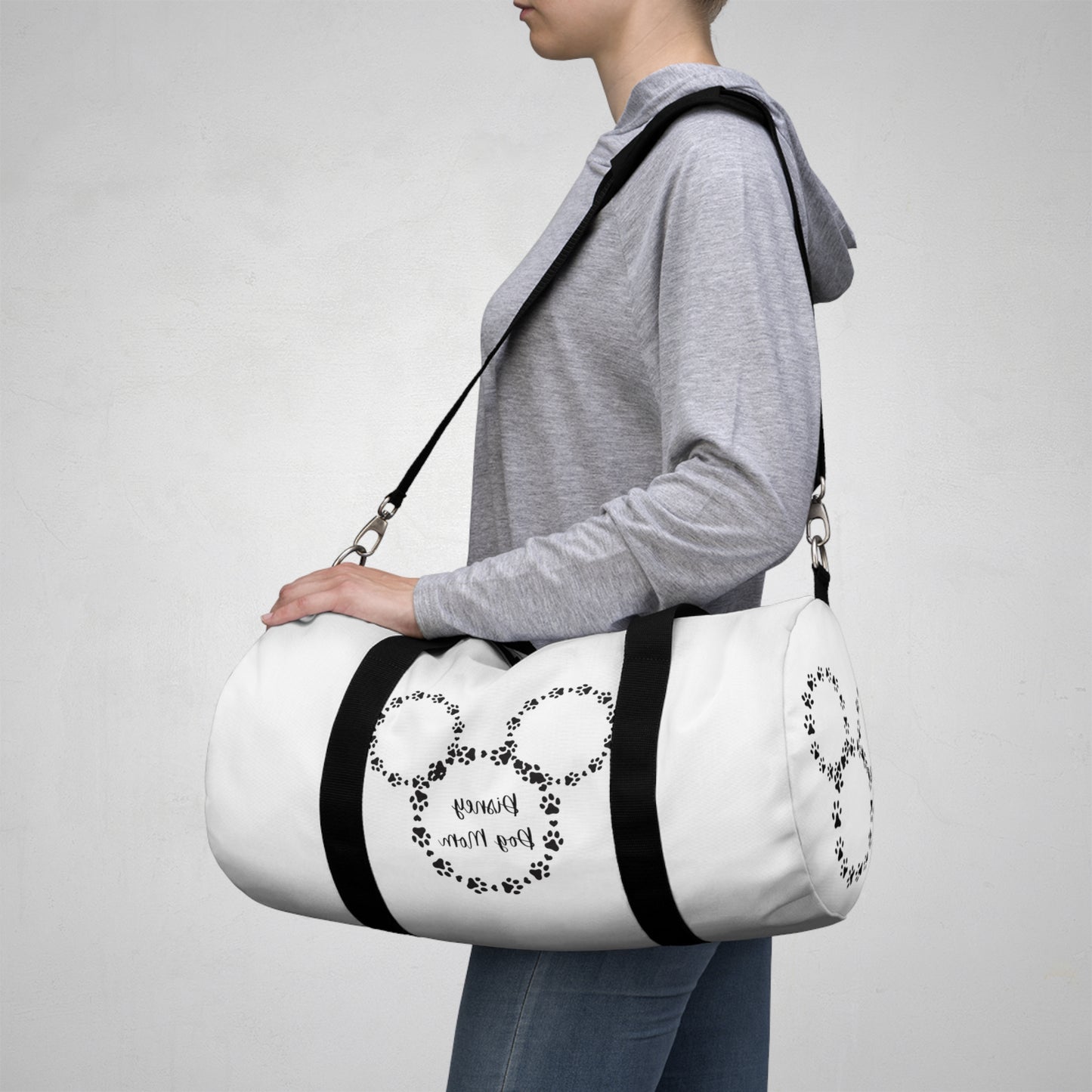 White Disney Dog Mom Duffel Bag