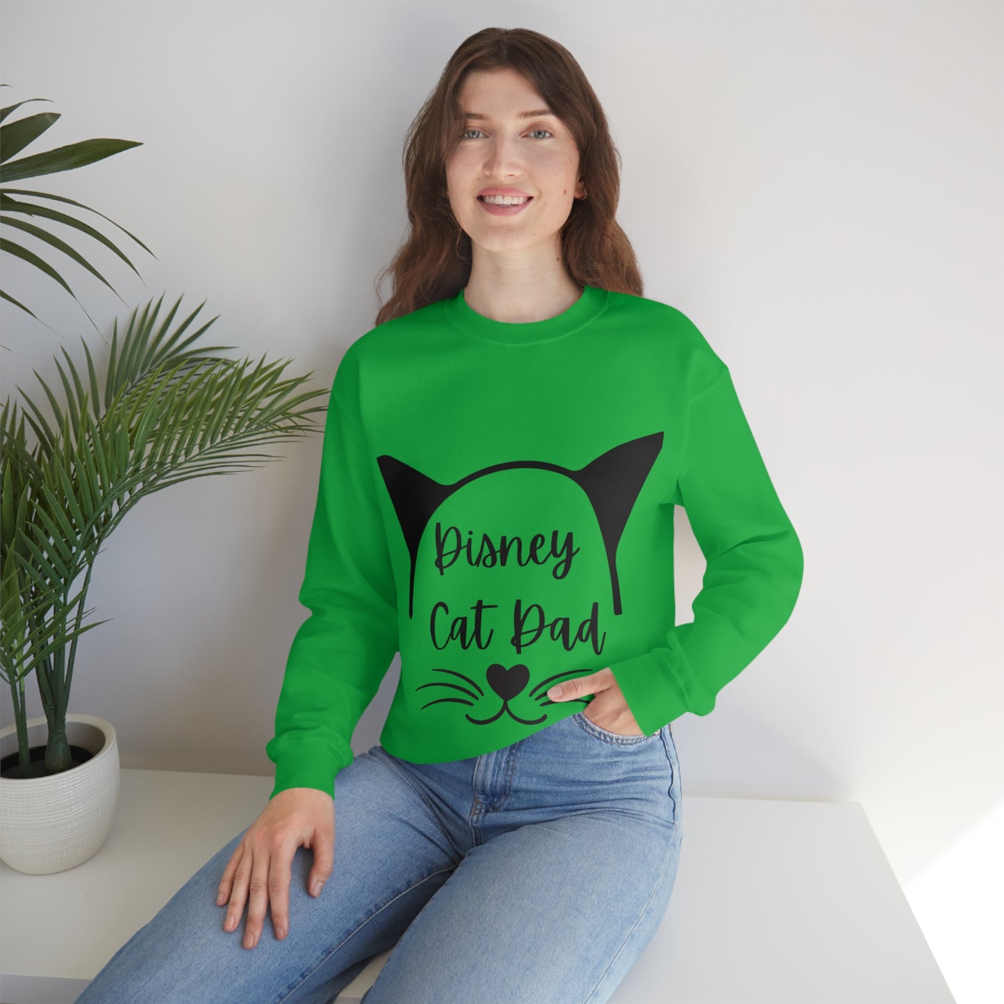 Disney Cat Dad Unisex Heavy Blend™ Crewneck Sweatshirt
