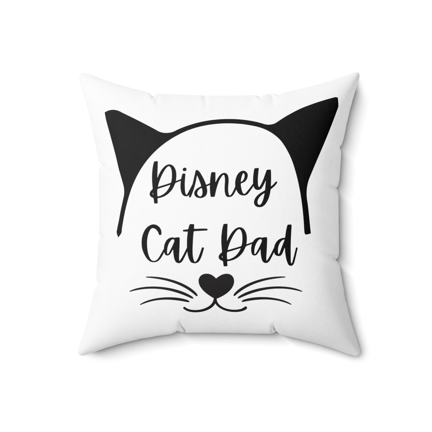 Disney Cat Dad Spun Polyester Square Pillow