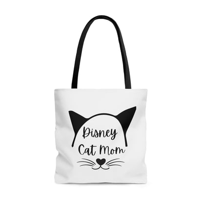 White Disney Cat Mom Tote Bag (AOP)