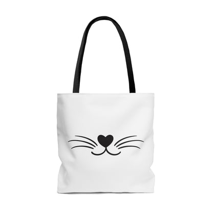 White Disney Cat Mom Tote Bag (AOP)