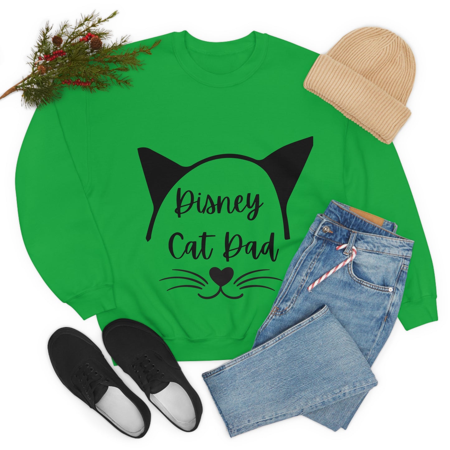 Disney Cat Dad Unisex Heavy Blend™ Crewneck Sweatshirt