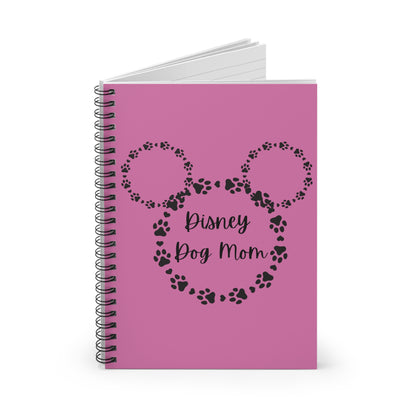 Pink Disney Dog Mom Spiral Notebook - Ruled Line
