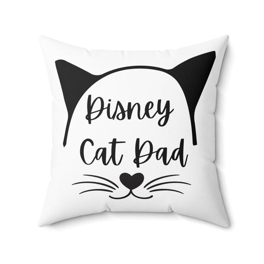 Disney Cat Dad Spun Polyester Square Pillow