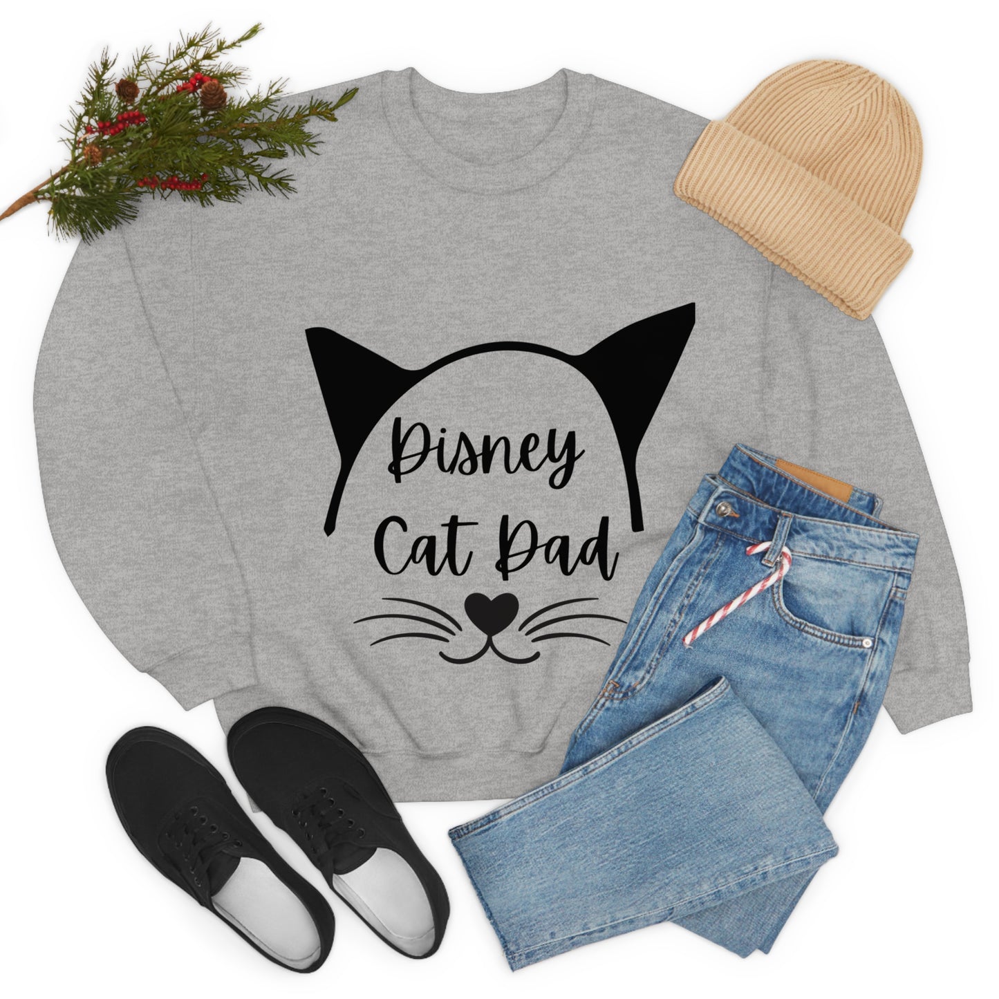 Disney Cat Dad Unisex Heavy Blend™ Crewneck Sweatshirt