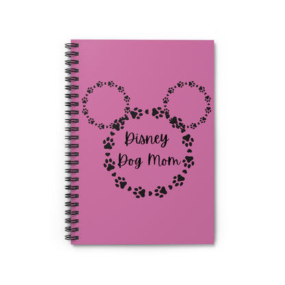 Pink Disney Dog Mom Spiral Notebook - Ruled Line