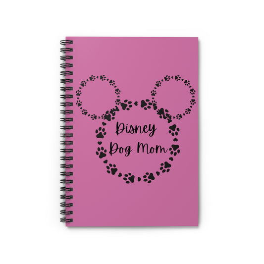 Pink Disney Dog Mom Spiral Notebook - Ruled Line